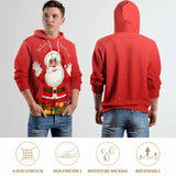 FacePajamas Hoodie-2WH-SDS Personalised Funny Hoodies Custom Face Santa Claus Hoodie Unisex Large Size Design Your Own Hoodie Personalized Loose Hoodie Top Outfits