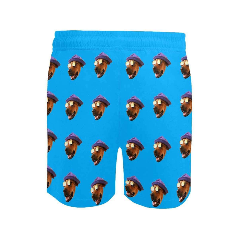 FacePajamas Swim Shorts Personalized Swim Trunks Custom Swimming Trunks Custom Face Best Men's Quick Dry Swim Shorts Men's Print Summer Swimwear Design Beach Swimsuit with Dog's Face for Father's Day