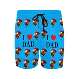 FacePajamas Swim Shorts Personalized Swim Trunks Custom Swimming Trunks Custom Face Best Men's Quick Dry Swim Shorts Men's Print Summer Swimwear Design Beach Swimsuit with Dog's Face for Father's Day