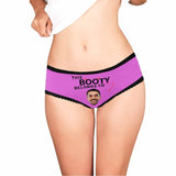 FacePajamas Women Underwear Purple / XS Custom Face Briefs Personalized Booty Belongs to You Panties Underwear with Photo Women's High-cut Briefs