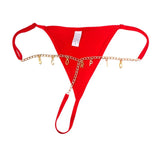 FacePajamas Women Underwear-1YN-SMT Red / 1-10 letters Personalized Name Thong Waist Body Jewelry Custom Letter Charm G-String Panties Women Body Chain Lingerie Gift For Her(DHL is not supported)