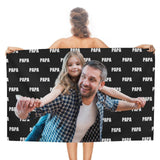 FacePajamas Beach Towel-2ML-SDS Regular version:double-faced pile / 31 inx50 in Custom Photo PAPA Beach Towel Quick-Dry, Sand-Free, Super Absorbent, Non-Fading, Beach&Bath Towel Beach Blanket Personalized Beach Towel