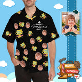 FacePajamas Hawaiian Shirt S Custom Face Best Dad Ever Men's All Over Print Hawaiian Shirt