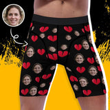 FacePajamas Sports Briefs-2GG-SDS S Custom Face Heart Men's Sports Boxer Briefs Put Your Face on Custom Underwear For Valentine's Day Gift