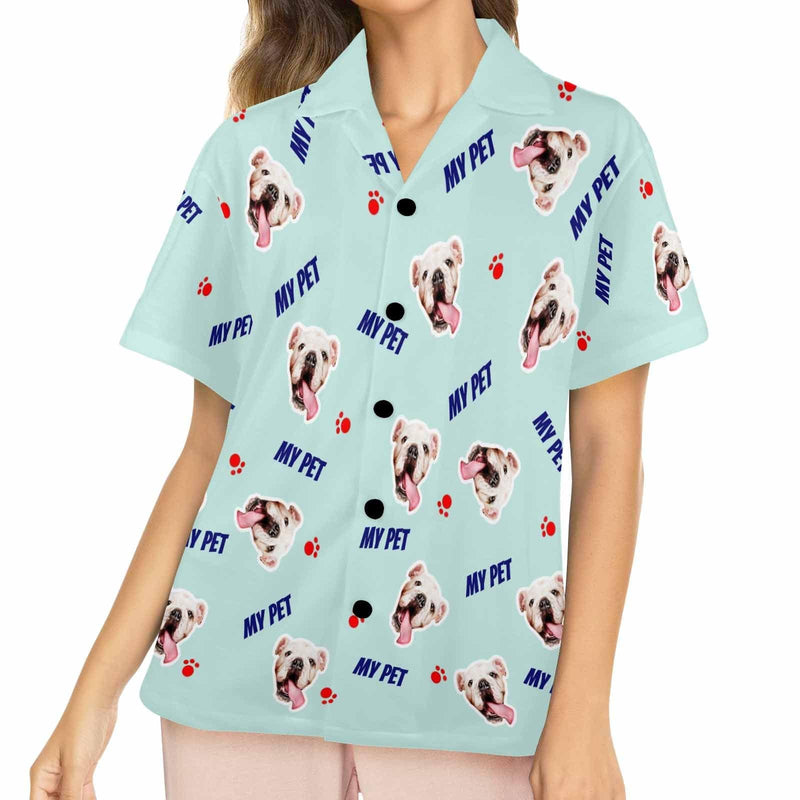 FacePajamas Pajama Tops S Custom Face Pajama Top My Pet Loungewear for Women