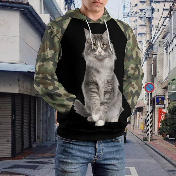 FacePajamas Hoodie-2WH-SDS S 【TikTok Hot Selling 】Custom Pet Face Hoodie Camo Unisex Cool Hoodie Designs Over Size Hooded Pullover Personalized Pet Face Loose Hoodie Top Outfits