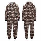 FacePajamas Pajama Adult Onesie [Thick Soft Fabric] Funny Flannel Fleece Adult Onesie Pajamas Custom Seamless Face Jumpsuit Homewear