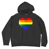 FacePajamas Hoodie-2ML-1688 [Thickened Fabric] Custom Photo Heart Flip Sequin Hoodie Pure Cotton Rainbow Unisex Hoodie For Men Women [Double Print]