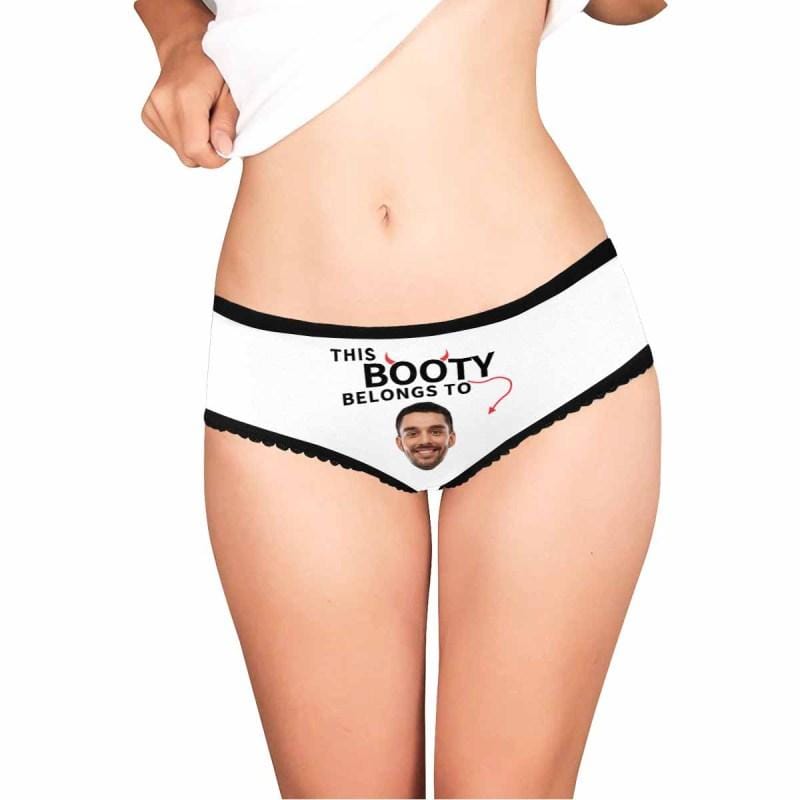 FacePajamas Women Underwear White / XS Custom Face Briefs Personalized Booty Belongs to You Panties Underwear with Photo Women's High-cut Briefs