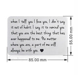 Custom Text Wallet Insert Card Gifts for Him Men Husband Valentine From Wife Girlfriend Boyfriend Anniversary Birthday Gift for Groom Fiance