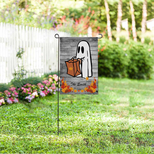 Custom Name Ghost Garden Flag