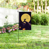 Custom Name Halloween Moon Garden Flag