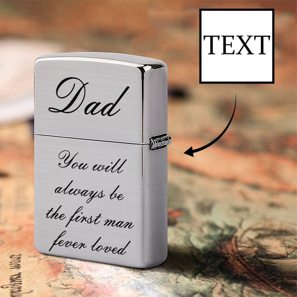 Custom Text Metal Lighter Housing Father's Day Gift