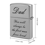 Custom Text Metal Single-Sided Printing Lighter Housing Personalized Lighter Case Father's Day Gift