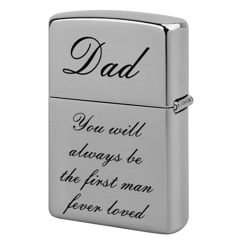 Custom Text Metal Single-Sided Printing Lighter Housing Personalized Lighter Case Father's Day Gift