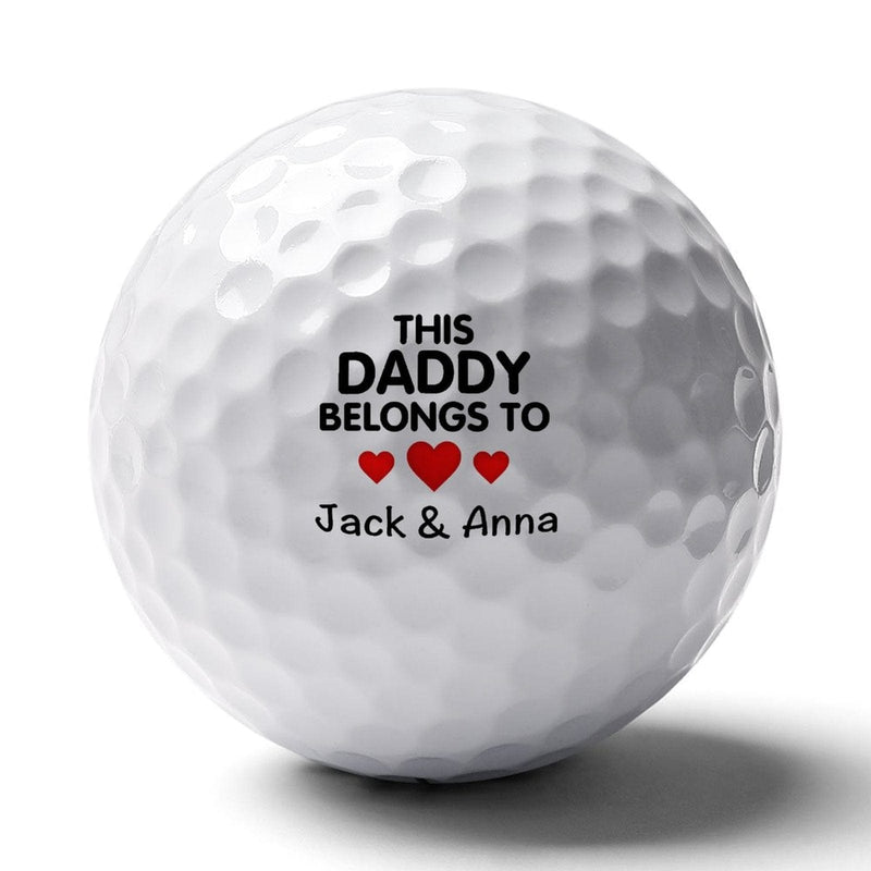 Custom Photo&Name This Daddy Belongs To Golf Balls Father's Day Golf Gift Golf Balls for Dad Personalized Funny Golf Balls Create Your Own Golf Balls