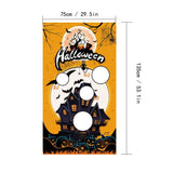 Halloween Sandbag Game Outdoor Hanging Flag with 3 Bean Bags Halloween Toss Game Playset Punching Bag 29.5 * 53Inch