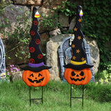 Outdoor Garden Courtyard Art Ornaments Iron Halloween Decoration Pumpkin