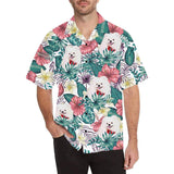 Create Your Own Hawaiian Shirt with Face Blue Coconut Tree for Boyfriend/Husband Personalized Photo Tropical Aloha Shirt