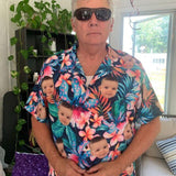 Custom Face Hawaiian Shirt for Boyfriend/Husband Personalized Hawaiian Shirt Photo Tropical Aloha Shirt Birthday Vacation Party Gift