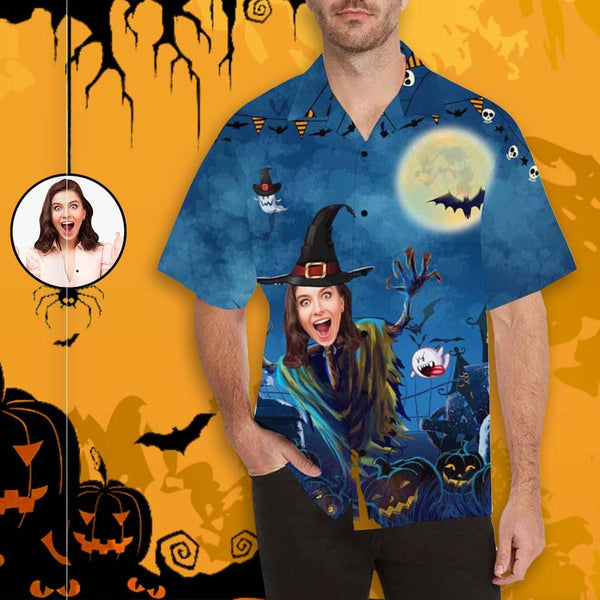 Custom Print Hawaiian Shirt with Face Funny Gift Custom Image Hawaiian Shirt for Husband or Boyfriend