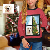 Custom Face Sweater Personalized Pet's Photo Christmas Window Sweater