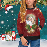 Custom Sweaters Photo Personalised Christmas Bell Girl's Print Sweater