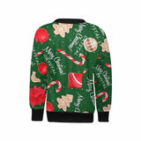 Personalized Sweater Ugly Christmas Sweater Custom Name Merry Christmas Girl's All Over Print Crew Neck Sweater