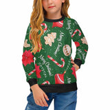 Personalized Sweater Ugly Christmas Sweater Custom Name Merry Christmas Girl's All Over Print Crew Neck Sweater