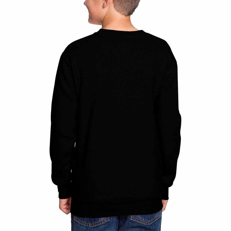 Custom Name Christmas Hat Black Kids' All Over Print Fuzzy Sweatshirt