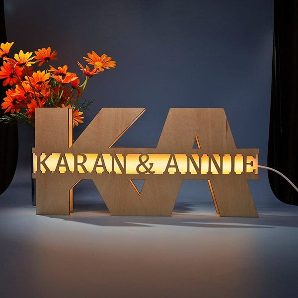 Custom Name LED Letter Night Lights for Bedroom Wall Personalized Decor Engraved Name Gifts for Couples