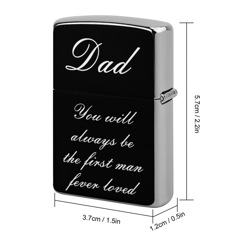 Custom Text Metal Single-Sided Printing Lighter Housing Personalized Lighter Case Father's Day Gift