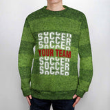 Custom Team Name Round Neck Sweater for Men Ugly Sweater FIFA World Cup Soccer Football Long Sleeve Lightweight Sweater Tops