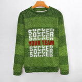 Custom Team Name Round Neck Sweater for Men Ugly Sweater FIFA World Cup Soccer Football Long Sleeve Lightweight Sweater Tops