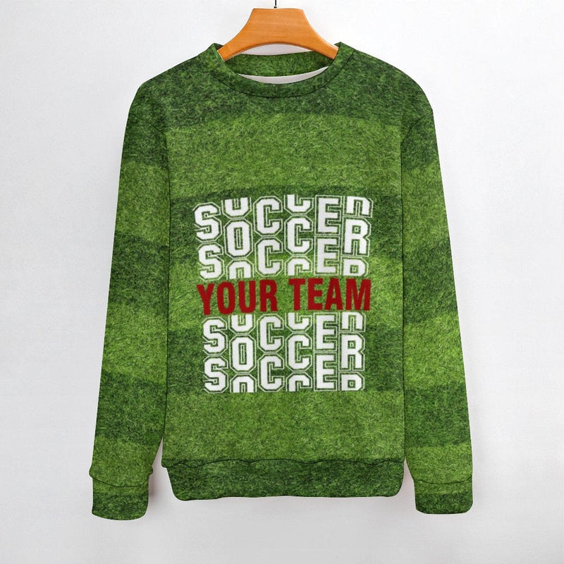 Custom Team Name Round Neck Sweater for Men Ugly Sweater FIFA World Cup Soccer Football Long Sleeve Lightweight Sweater Tops