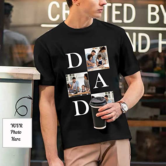 [Upload 3 Photo] Custom Happy Mother's Day Father's Day Family Photo Collage Light Shirts Gift For Mom/Dad/Grandma/Grandpa