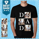 [Upload 3 Photo] Custom Happy Mother's Day Father's Day Family Photo Collage Light Shirts Gift For Mom/Dad/Grandma/Grandpa