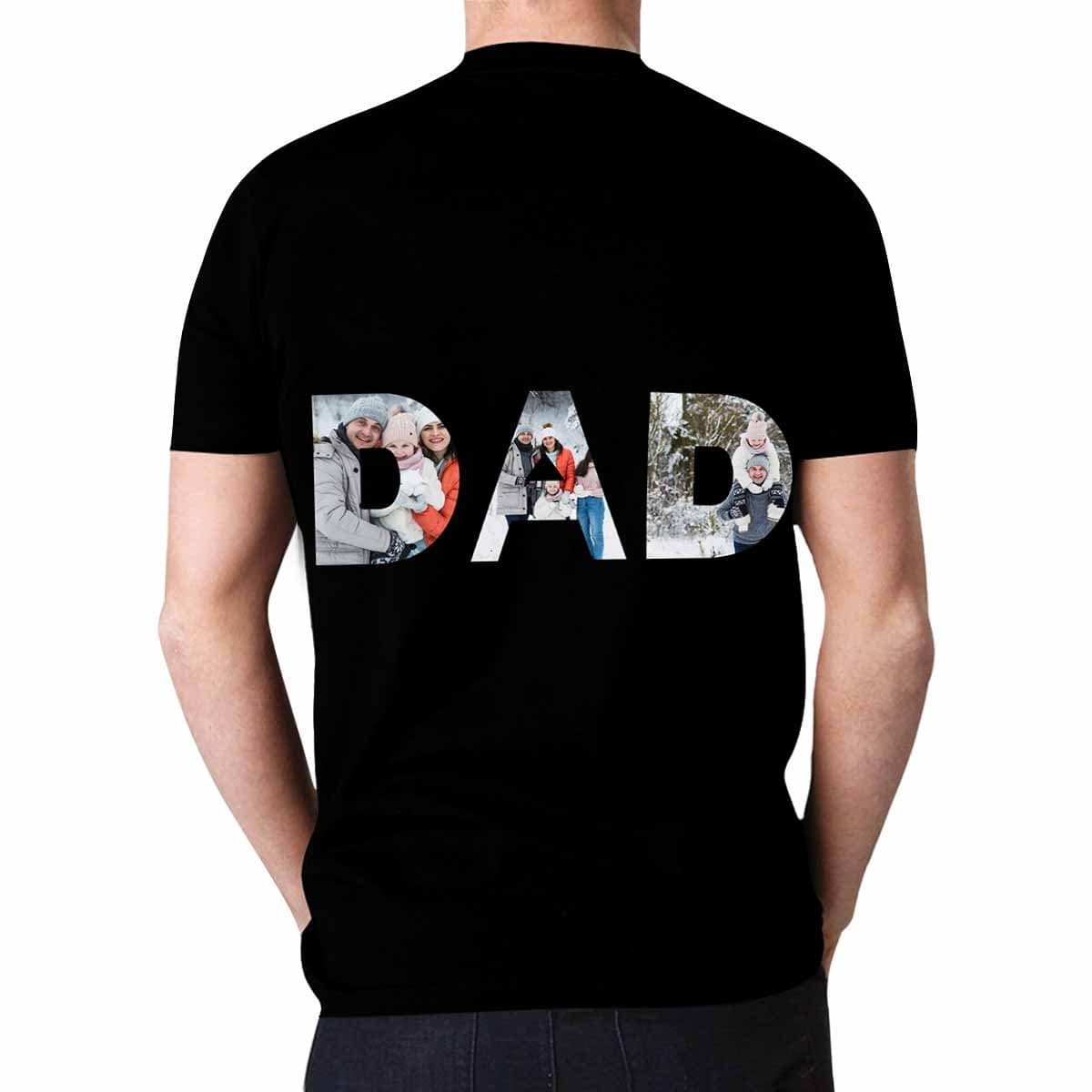 Custom Photo Dad Shirts with Personalized Pictures Men's All Over Print T-shirt for Father