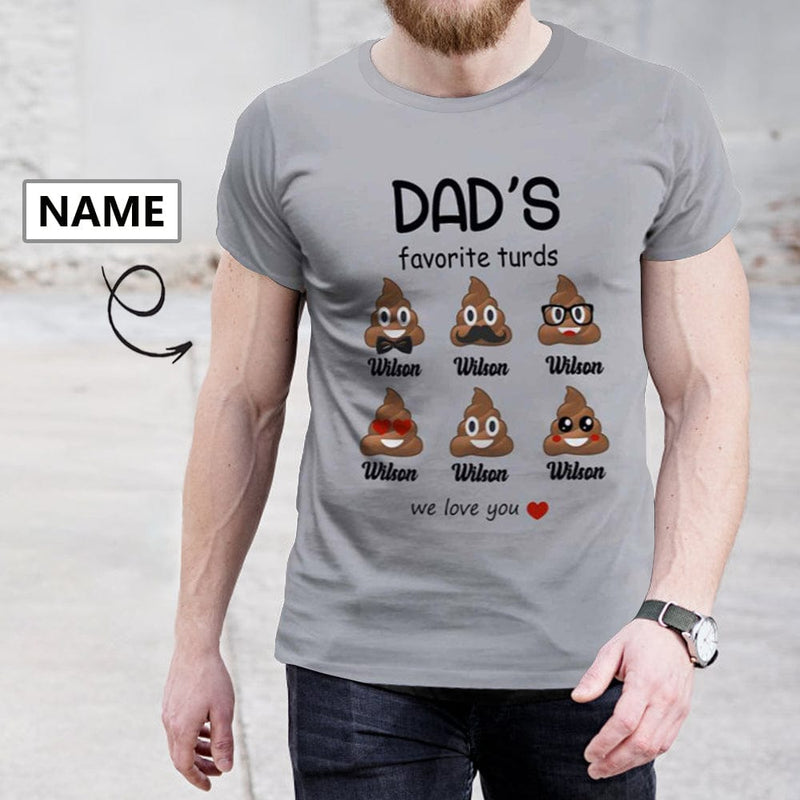 Personalized Name Shirts I Love You Dad Men's All Over Print T-shirt Create Your Own Tee for Father's Day