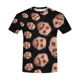 Shirts with Personalized Pictures Custom Face Men's All Over Print T-shirt for Boyfriend