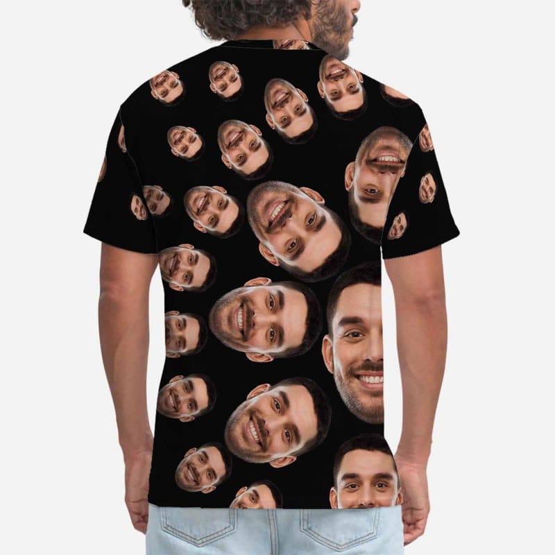 Shirts with Personalized Pictures Custom Face Men's All Over Print T-shirt for Boyfriend