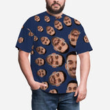 Shirts with Personalized Pictures Custom Face Men's All Over Print T-shirt for Boyfriend