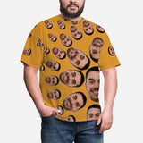 Shirts with Personalized Pictures Custom Face Men's All Over Print T-shirt for Boyfriend