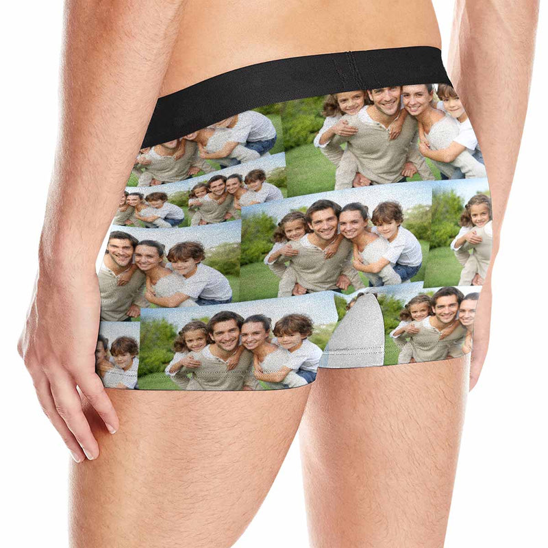 Custom Photo Family Men's Print Boxer Briefs Made for You Custom Underwear Unique Design Gift