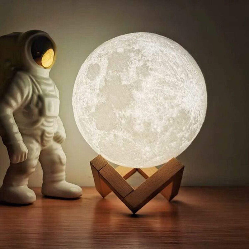 Custom Photo Heart Engraved Moon Lamp