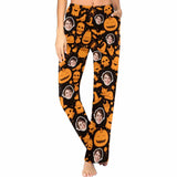 Halloween Family Matching Pajama Pants Custom Face Pumpkin Head Tracksuit Halloween Party