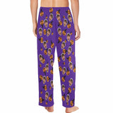 Halloween Family Matching Pajama Pants Custom Face Purple Pumpkin Head Tracksuit Halloween Party