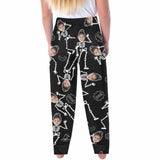 Halloween Family Matching Pajama Pants Custom Face Skeleton Tracksuit Halloween Party