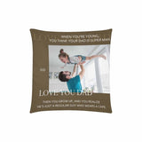 Custom Photo Family Pillow Case Personalized Picture Love You Dad Throw Pillow Cover