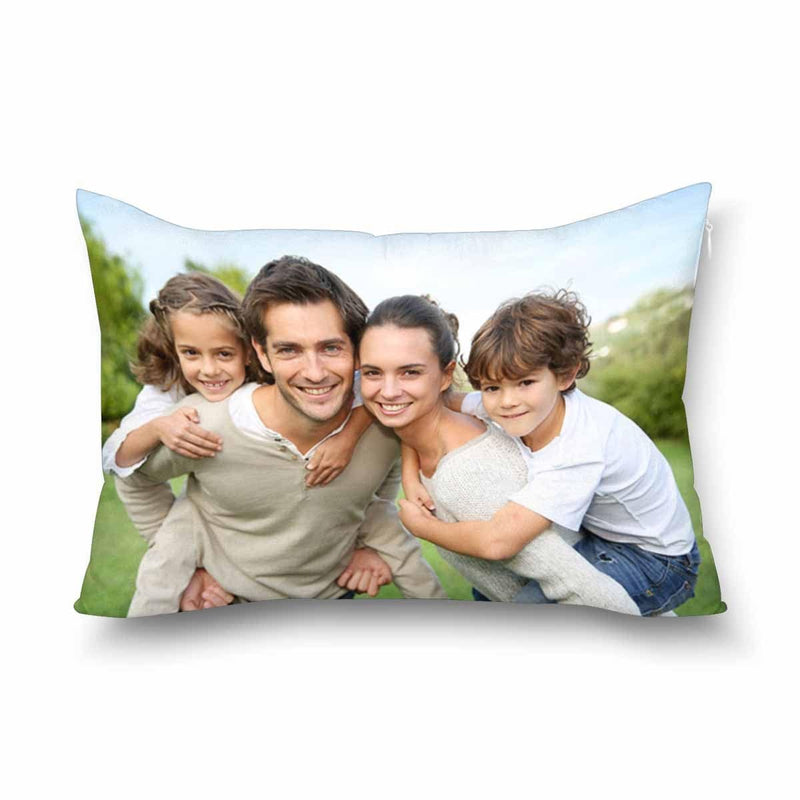 Custom Simple Rectangle Pillow Case Personalized Photo Pillow Cover